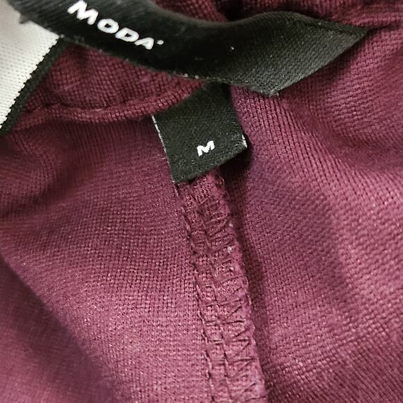 Burgundy Jersey High Waist Joggers Size Medium - Picture 4 of 4